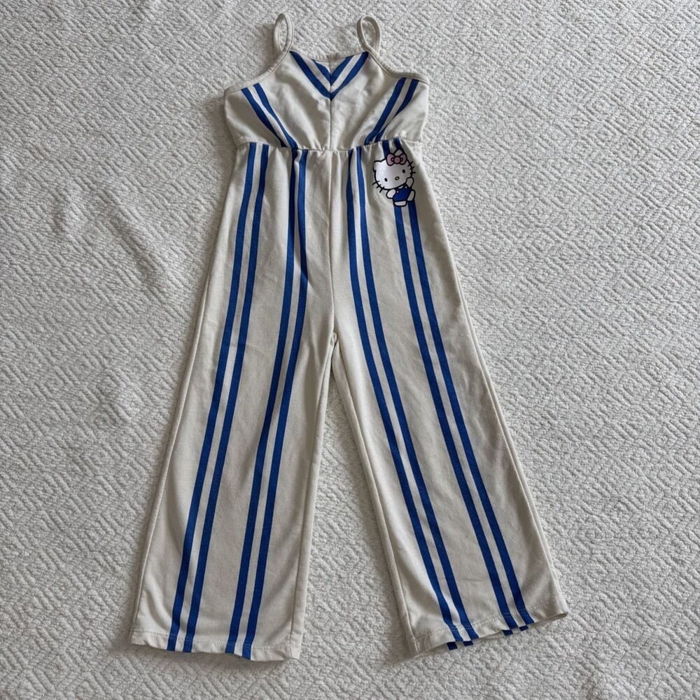 Hello Kitty Girls Size 4T Snaps Adjustable Straps Romper